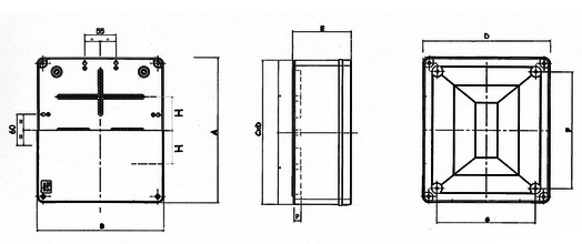 Junction boxes for wall mounting 20024